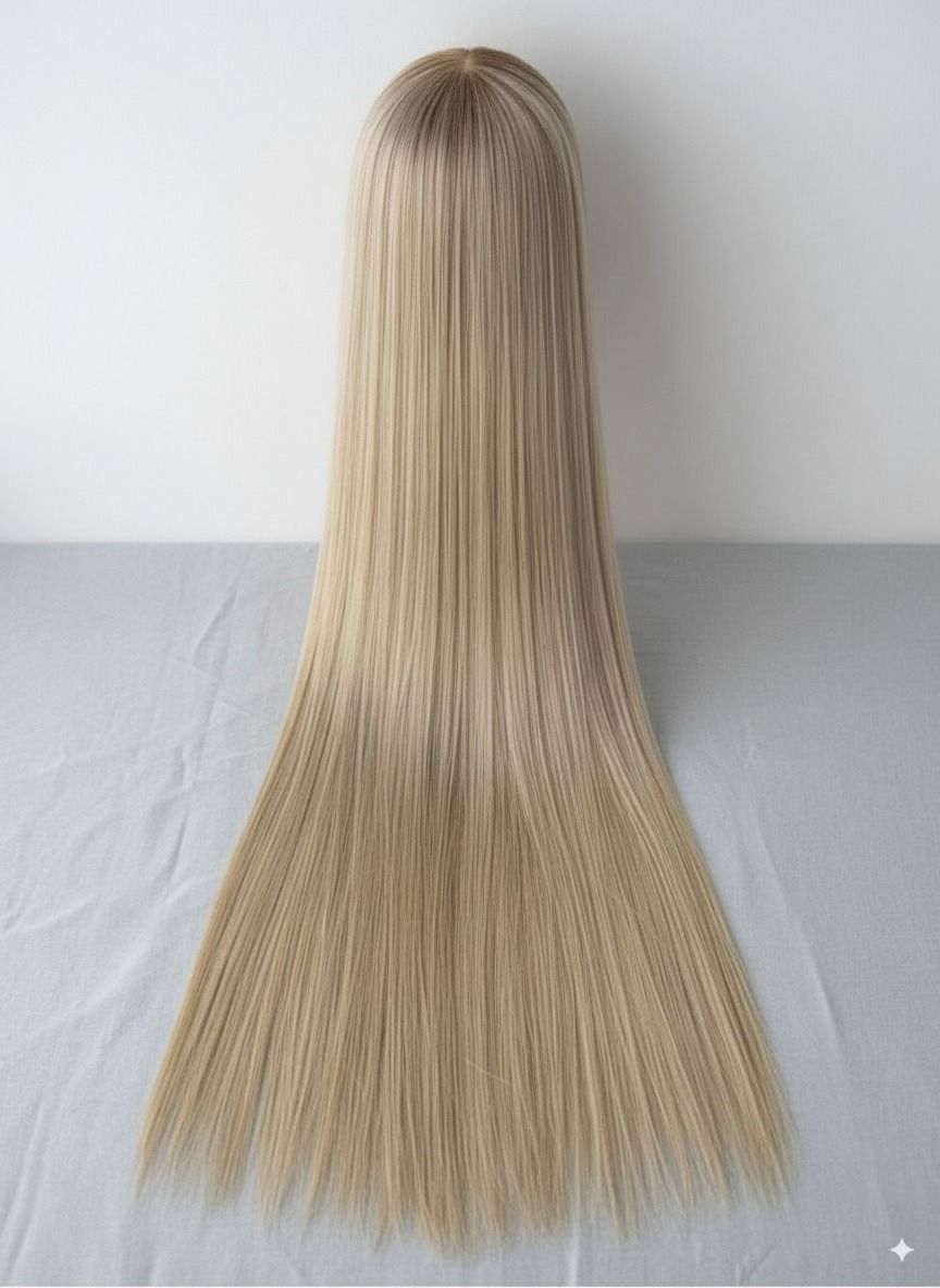 Nova 22" Natural Blonde Clip-In Synthetic Hair Extensions – 7 Piece Straight Set