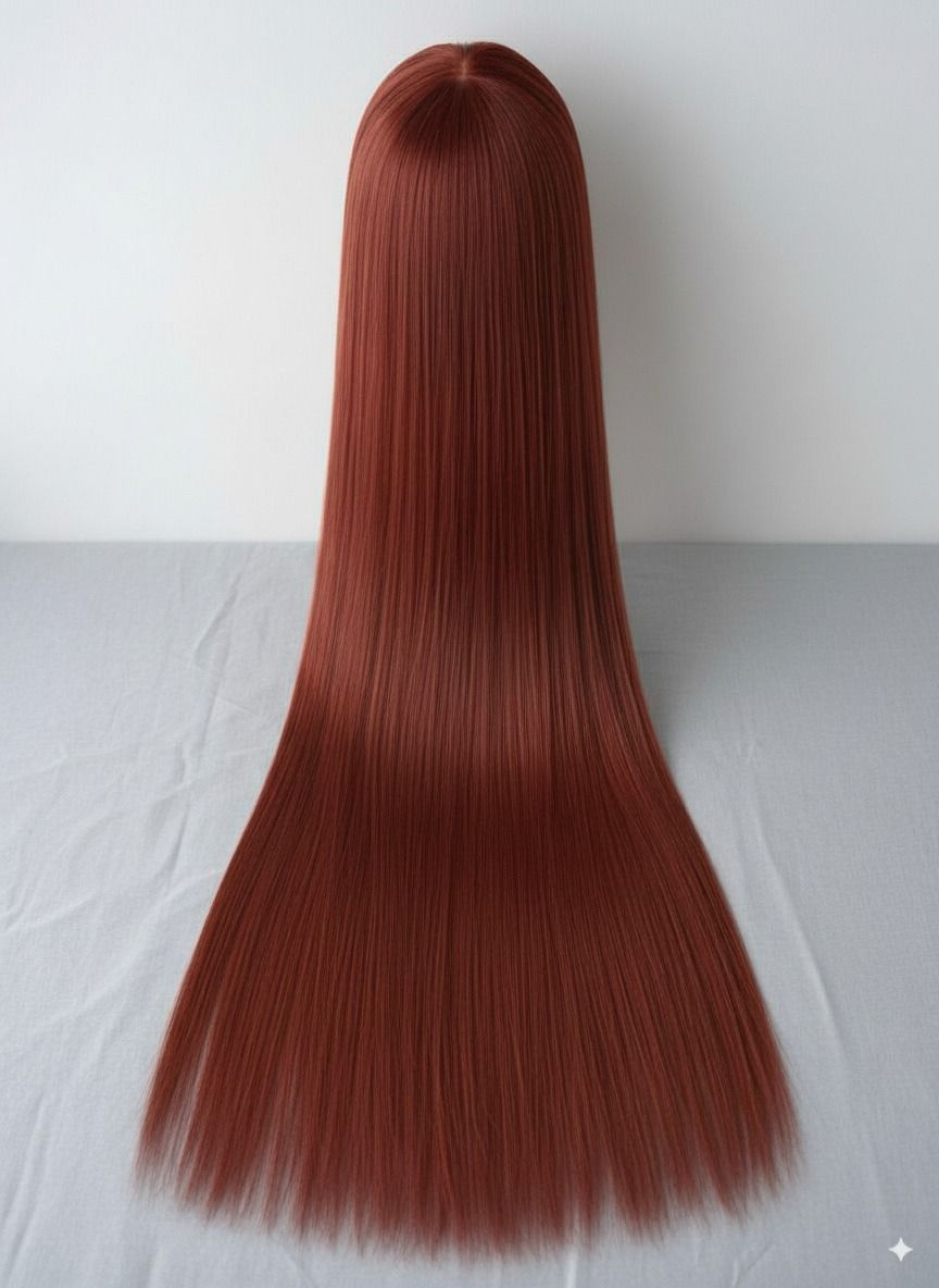 Nova 22" Red Clip-In Synthetic Hair Extensions – 7 Piece Straight Set