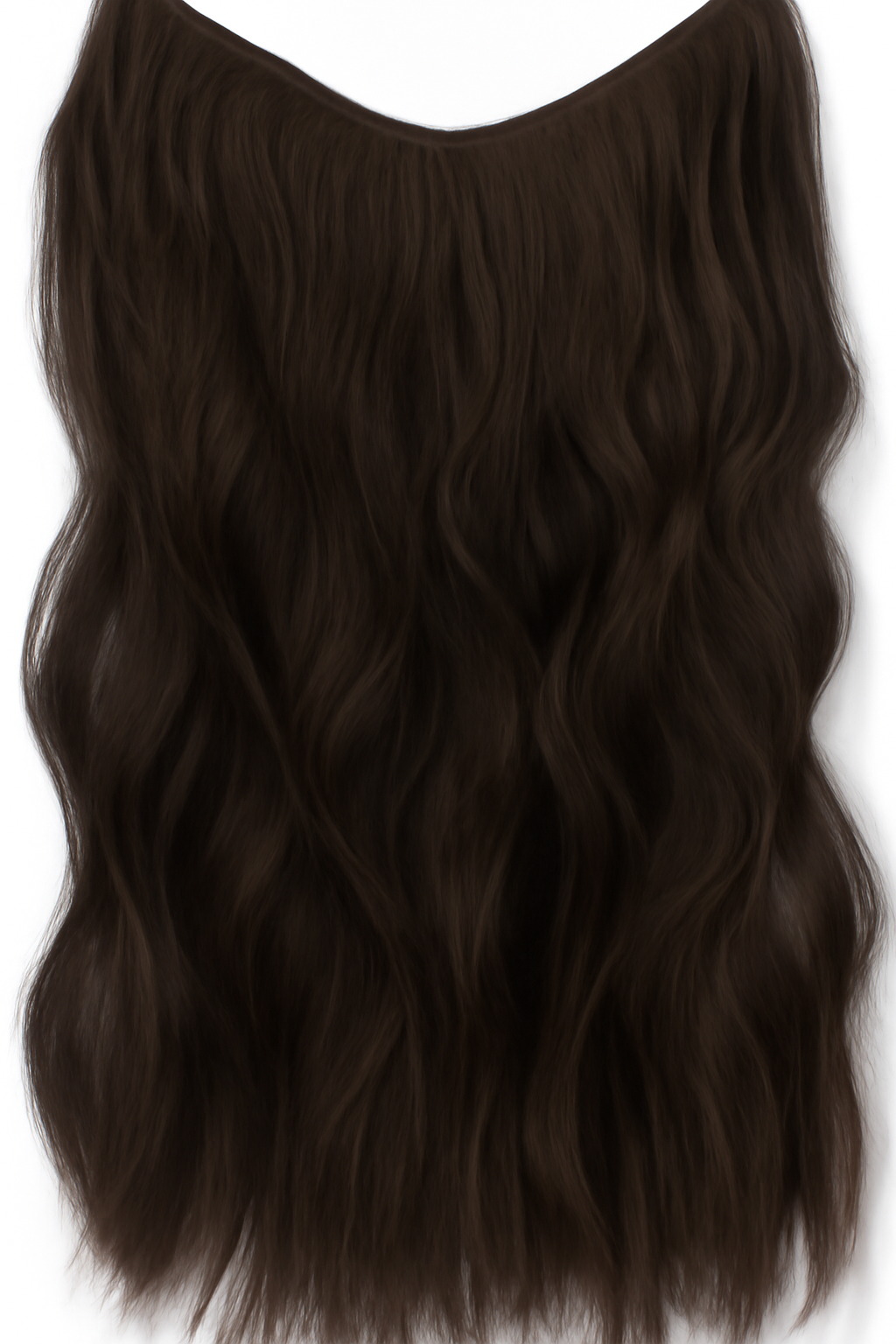 Nova 16"/ 20" Dark brown Halo wire hair extensions wavy - double weft soft