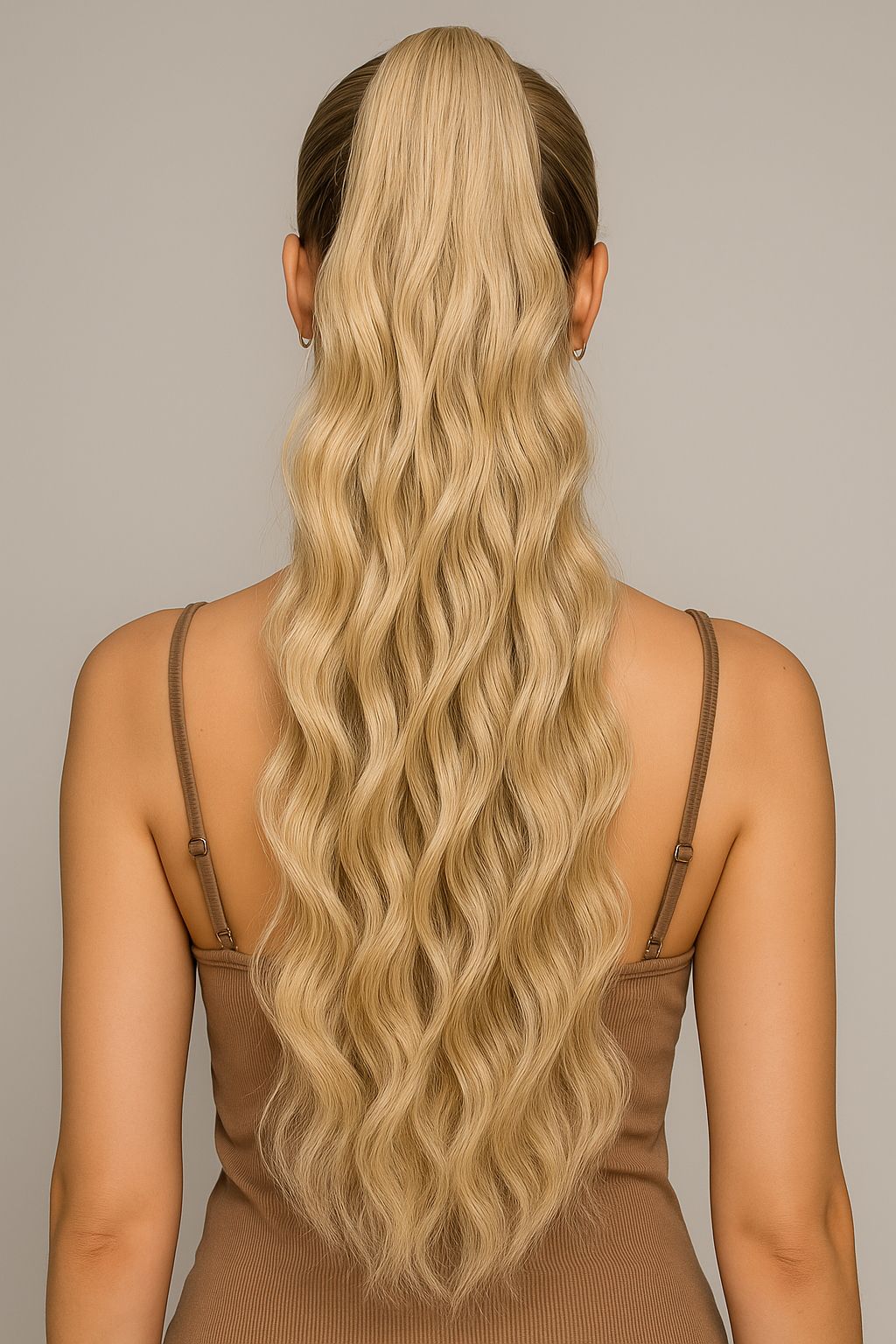 Nova 22" Natural Blonde Wavy Ponytail Extension – Wrap Around Clip-In